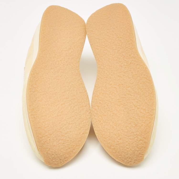 Pre Owned Jacquemus Yellow Leather and Suede La Daddy Sneakers Size 44