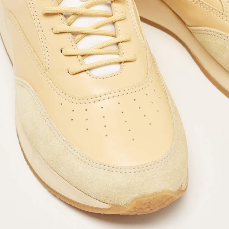 Pre Owned Jacquemus Yellow Leather and Suede La Daddy Sneakers Size 44