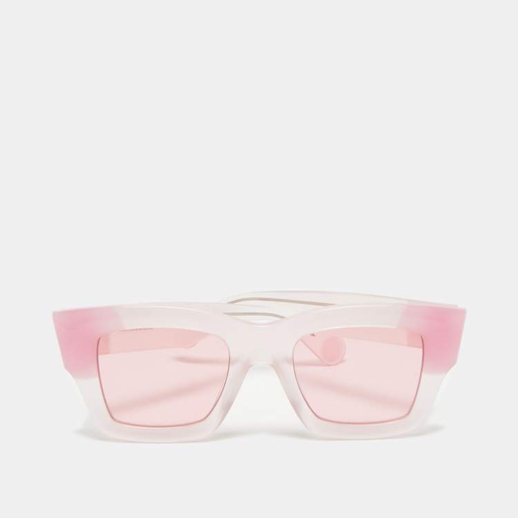 Pre Owned Jacquemus Two Tone Pink Les Lunettes Baci Square Sunglasses