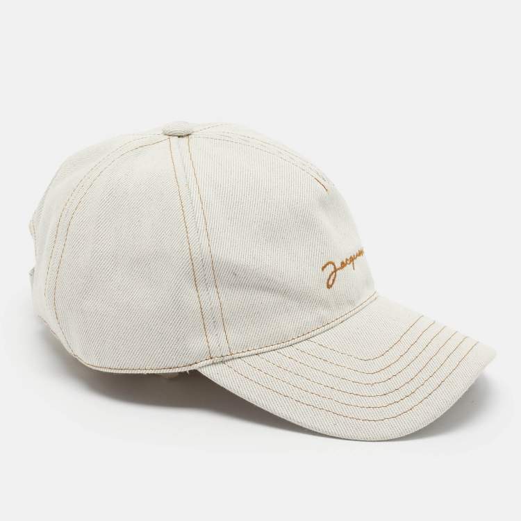 Jacquemus Grey Denim La Casquette Signature Baseball Cap Size 60 cm