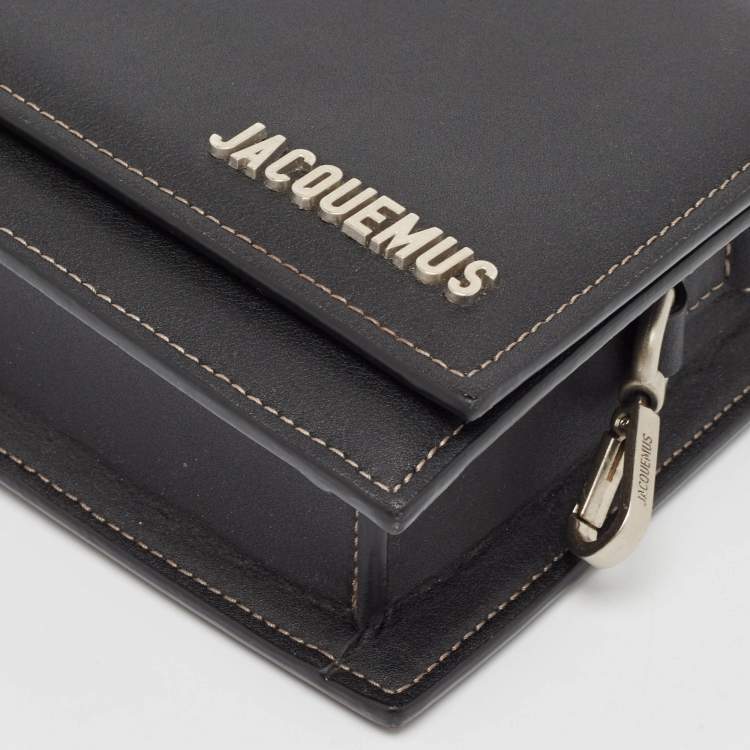 Pre Owned Jacquemus Black Leather Le Bambino Homme Bag