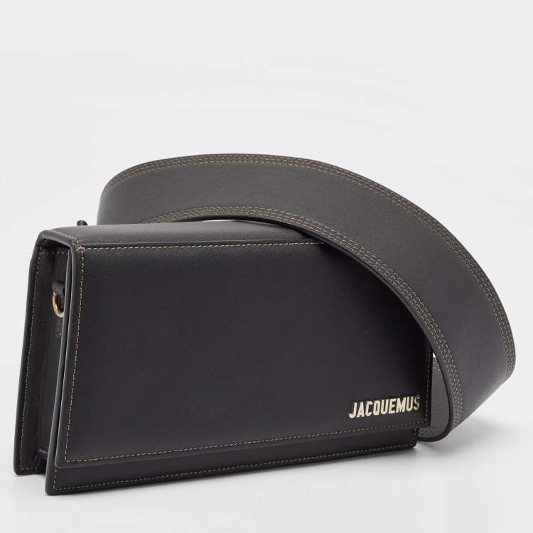 Pre Owned Jacquemus Black Leather Le Bambino Homme Bag
