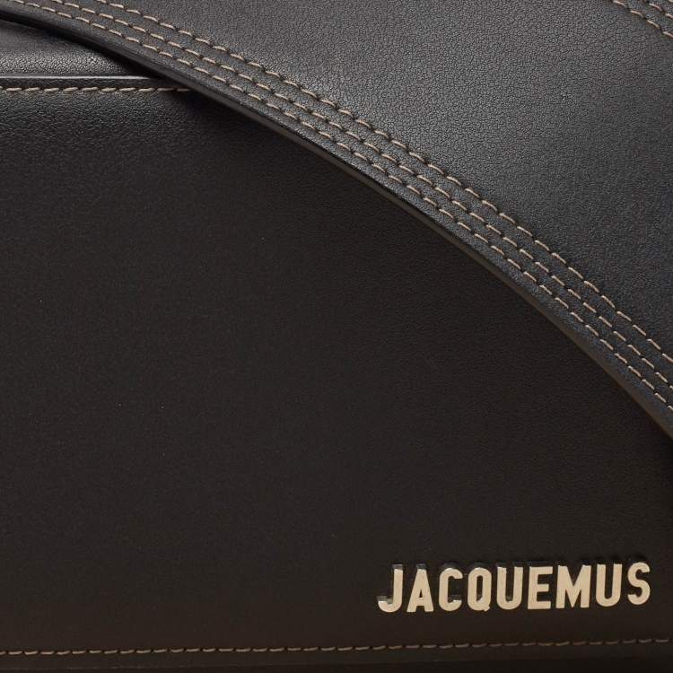 Pre Owned Jacquemus Black Leather Le Bambino Homme Bag