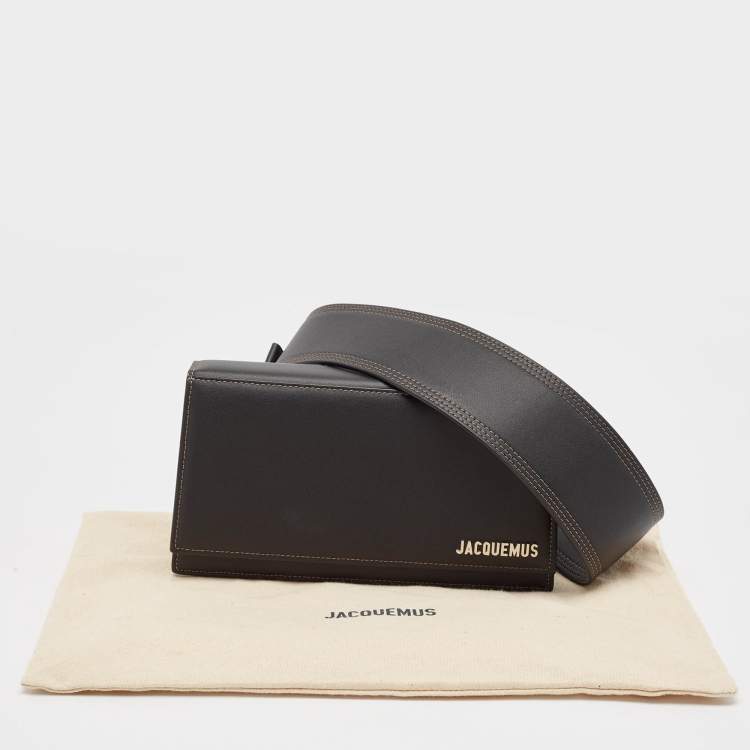 Pre Owned Jacquemus Black Leather Le Bambino Homme Bag
