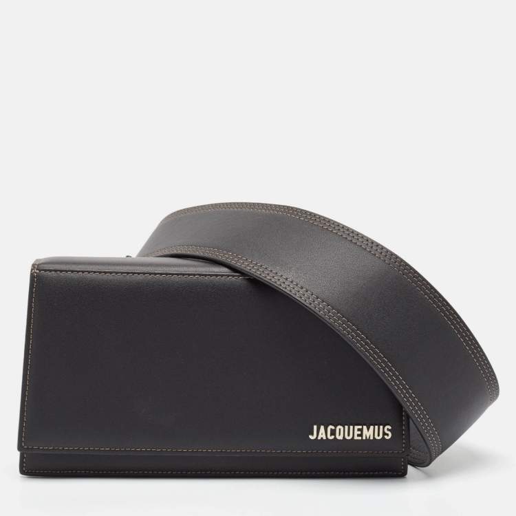 Pre Owned Jacquemus Black Leather Le Bambino Homme Bag