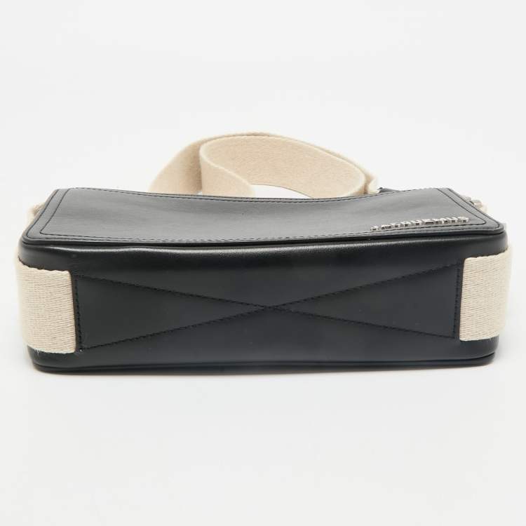 Pre Owned Jacquemus Black Leather Horizontal Le Cuerda Messenger Bag