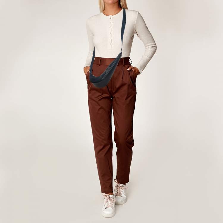 Pre Owned Jacquemus X Nike Navy Blue Leather The Swoosh Bag