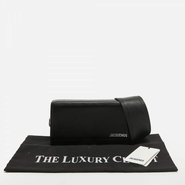 Pre Owned Jacquemus Black Leather Le Bambino Homme Bag