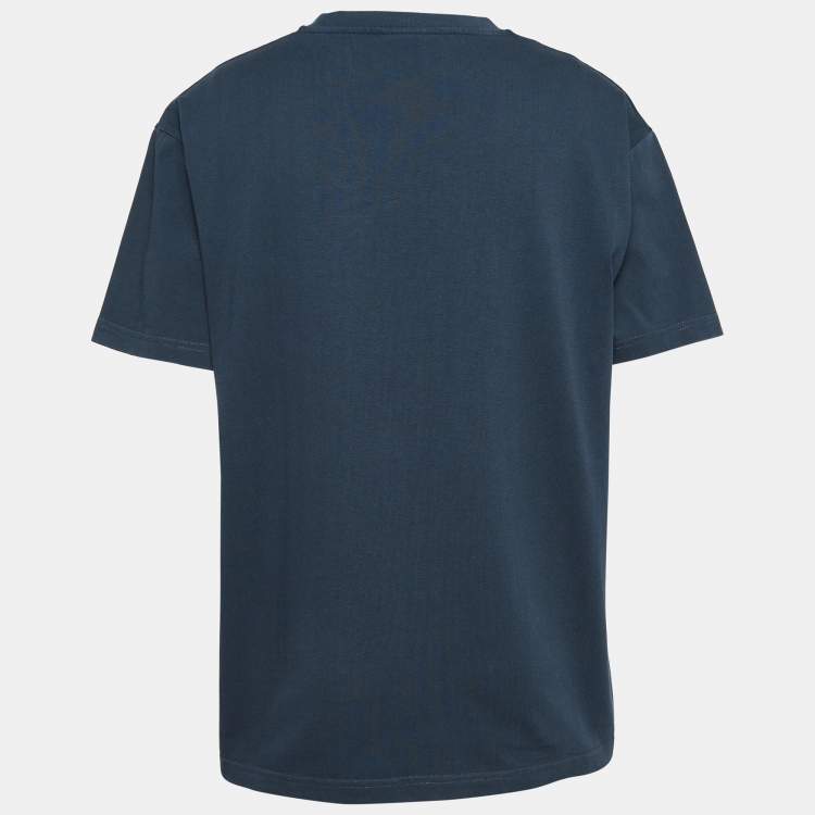 Pre Owned Jacquemus Blue Cotton Crew Neck T-Shirt XXL