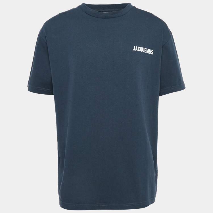 Pre Owned Jacquemus Blue Cotton Crew Neck T-Shirt XXL