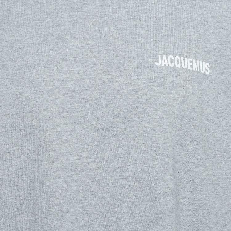 Pre Owned Jacquemus Grey Cotton Knit Crew Neck T-Shirt XL