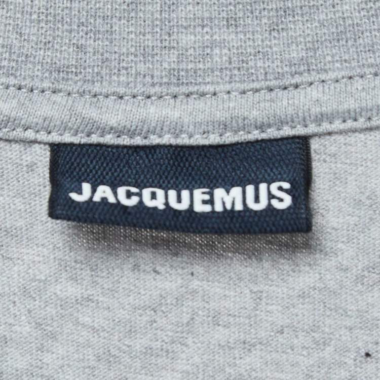 Pre Owned Jacquemus Grey Cotton Knit Crew Neck T-Shirt XL