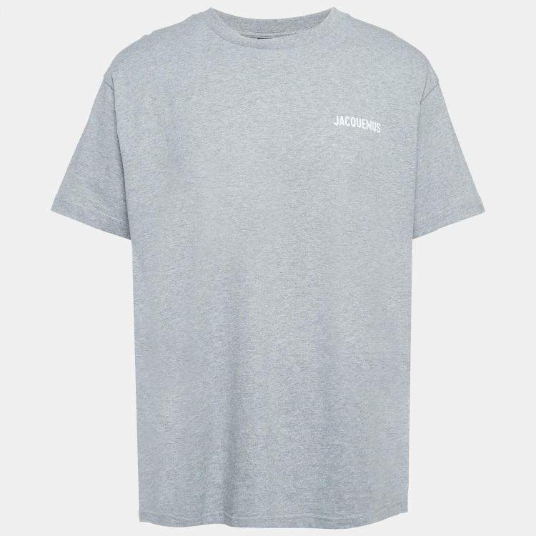 Pre Owned Jacquemus Grey Cotton Knit Crew Neck T-Shirt XL