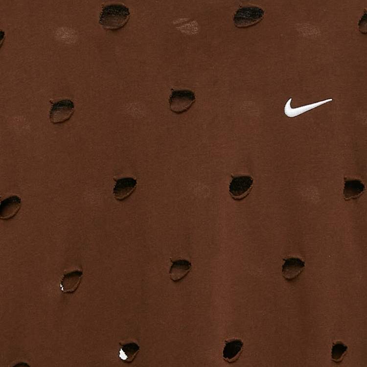 مملوكة مسبقًا Jacquemus X Nike Brown Cutout Le Swoosh T-Shirt S