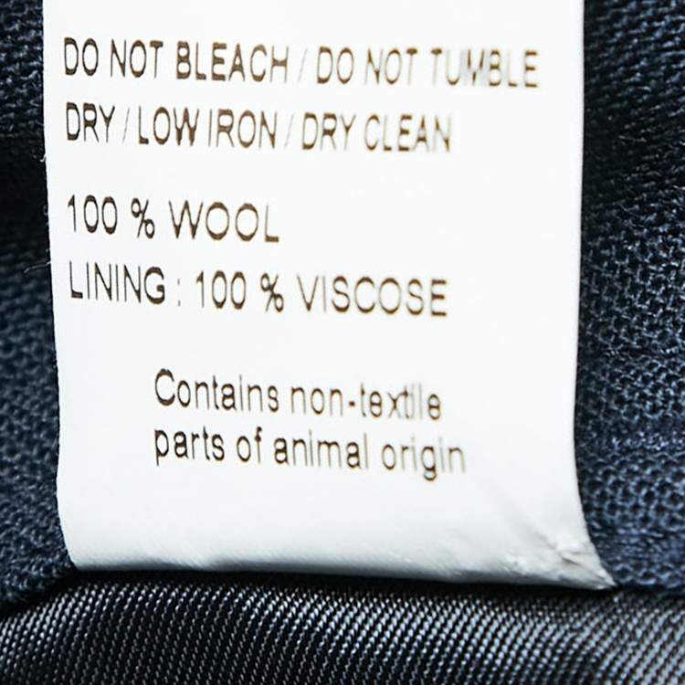 Pre Owned Jacquemus Navy Blue Wool Straight Leg Le Meunier Trousers M