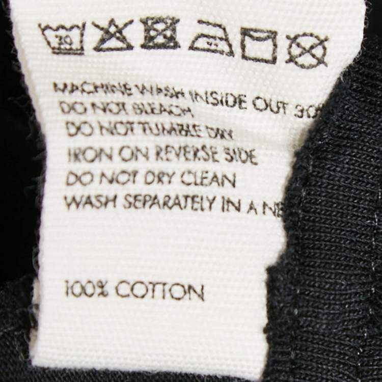 Pre Owned Jacquemus Black Velcro Pocket and Sleeve Detail Cotton Jersey T-Shirt S