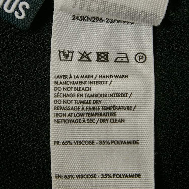 Pre Owned Jacquemus Black Knit Logo Detail Polo T-Shirt XS