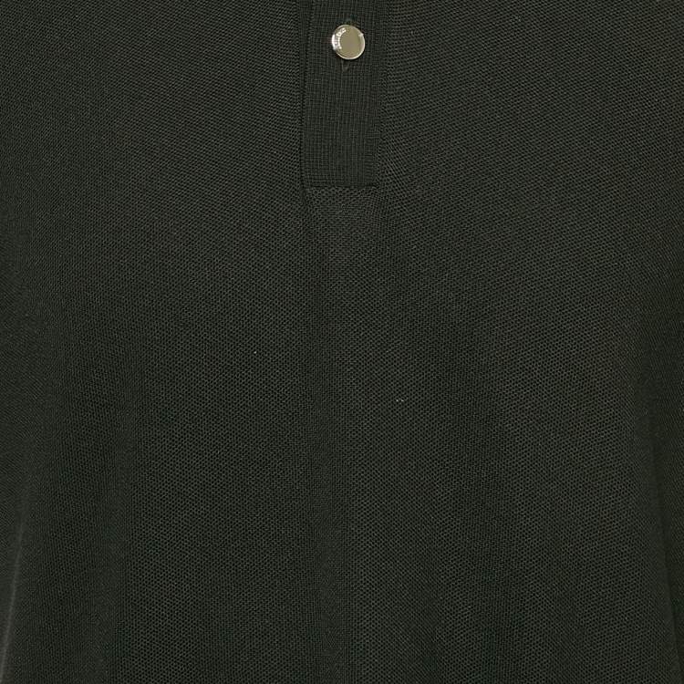 Pre Owned Jacquemus Black Knit Logo Detail Polo T-Shirt XS
