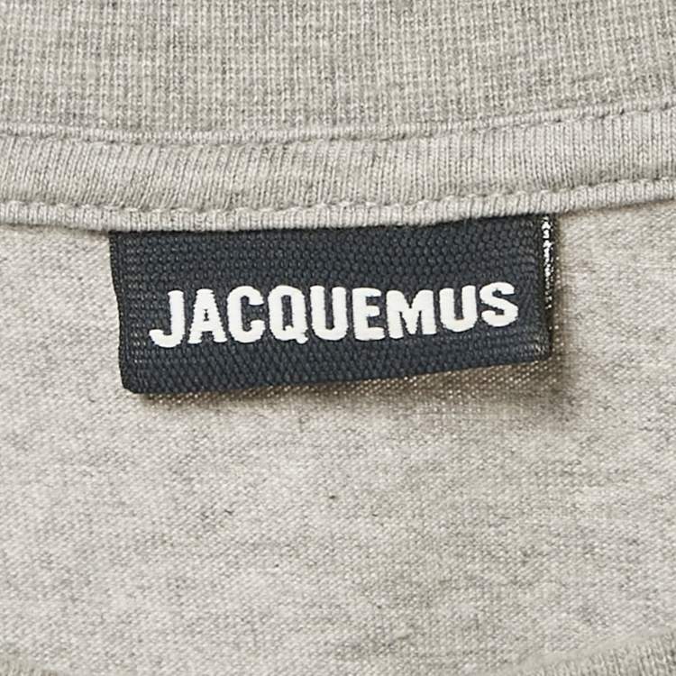 Pre Owned Jacquemus Grey Cotton Crew Neck T-Shirt XXL