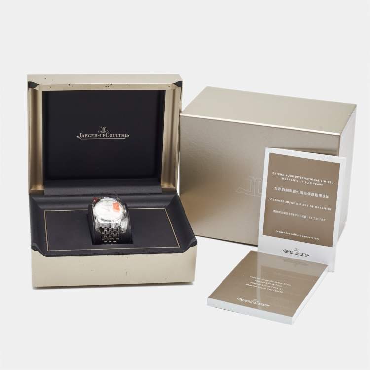 Pre Owned Jaeger LeCoultre Silver Stainless Steel Master Grande Ultra Thin 174.8.90.S Men's Wristwatch 40 mm