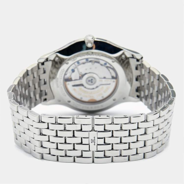 Pre Owned Jaeger LeCoultre Silver Stainless Steel Master Grande Ultra Thin 174.8.90.S Men's Wristwatch 40 mm