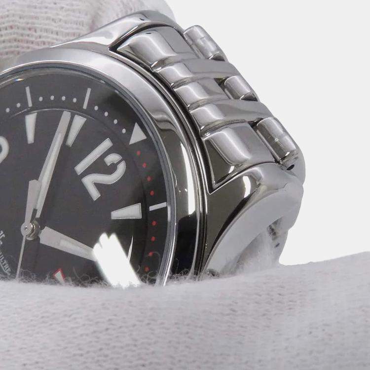 Pre Owned Jaeger LeCoultre Black Stainless Steel Master Compressor Q1728170 Automatic Men's Wristwatch 37 mm
