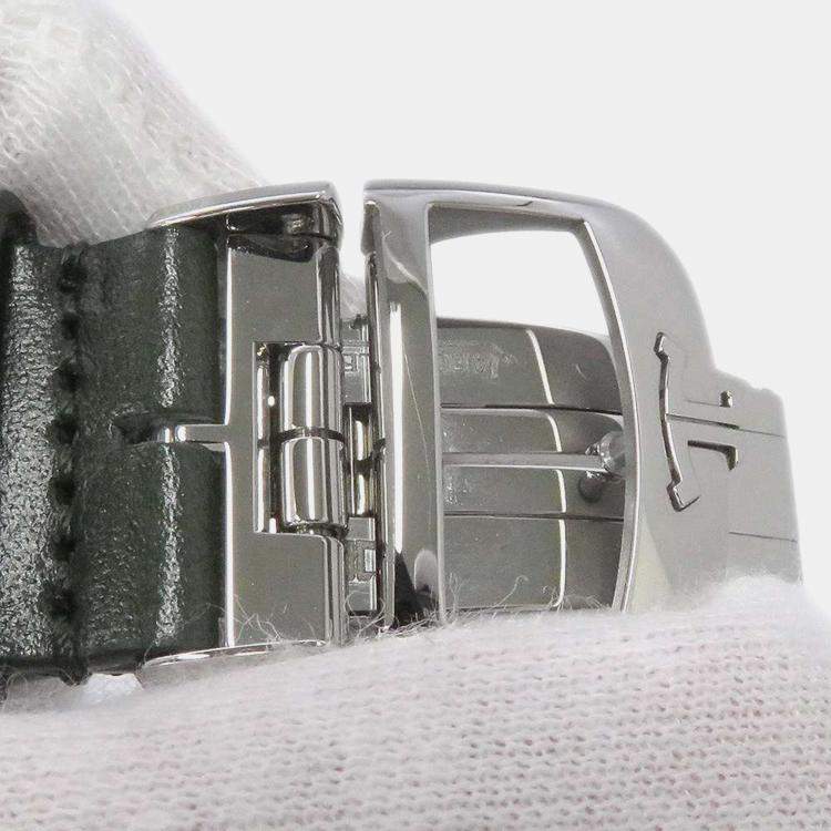Pre Owned Jaeger LeCoultre Green Stainless Steel Reverso Q397843J Manual winding Men's Wristwatch 45.6mm