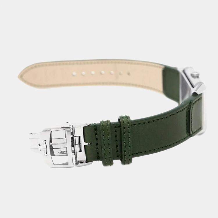 Pre Owned Jaeger LeCoultre Green Stainless Steel Reverso Q397843J Manual winding Men's Wristwatch 45.6mm