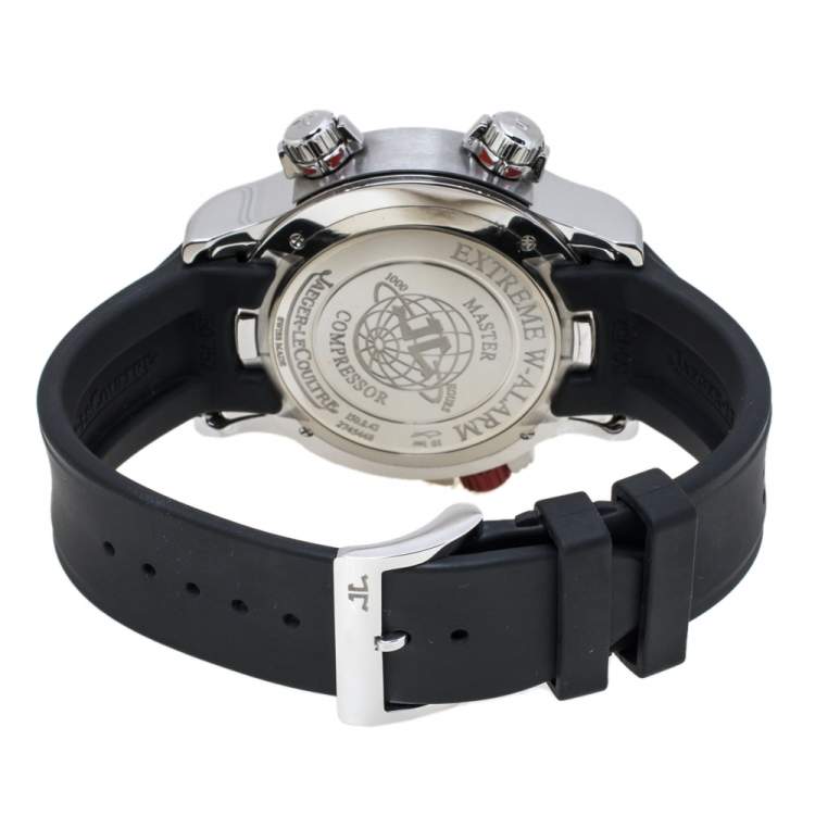 Pre Owned Jaeger-LeCoultre Black Titanium Rubber Master Compressor 150.8.42 Men's Wristwatch 46 mm