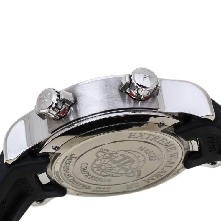 Pre Owned Jaeger-LeCoultre Black Titanium Rubber Master Compressor 150.8.42 Men's Wristwatch 46 mm