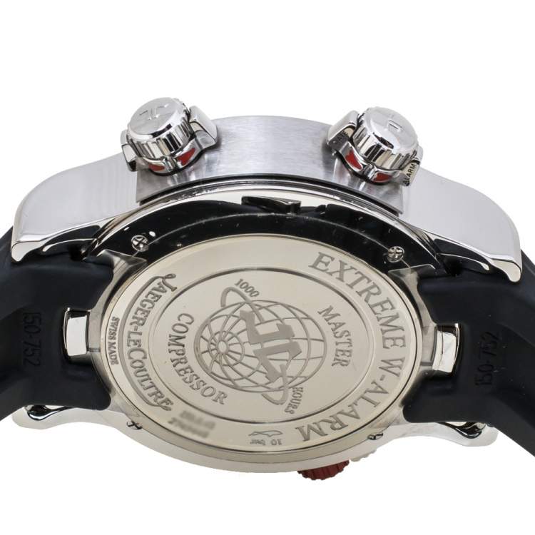Pre Owned Jaeger-LeCoultre Black Titanium Rubber Master Compressor 150.8.42 Men's Wristwatch 46 mm