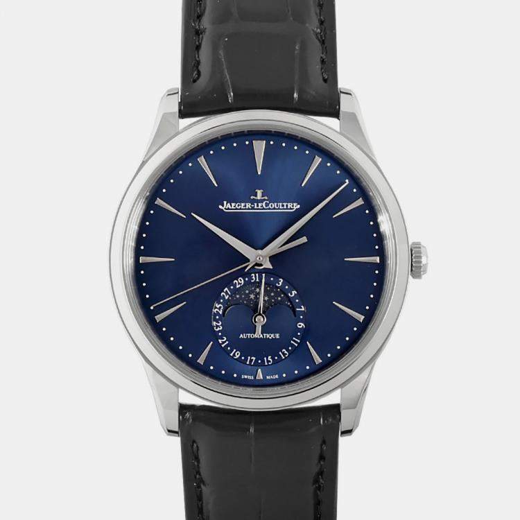 JaegerLeCoultre Blue Stainless Steel Master Q1368480 Men's Watch 40mm