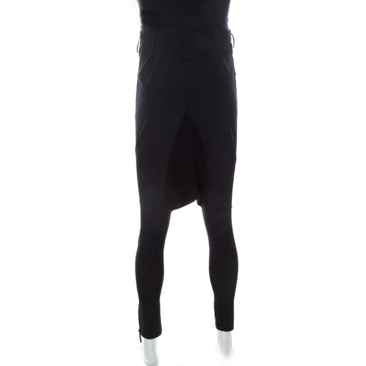 Pre Owned Jean Paul Gaultier Black Stretch Jodhpur Trousers S