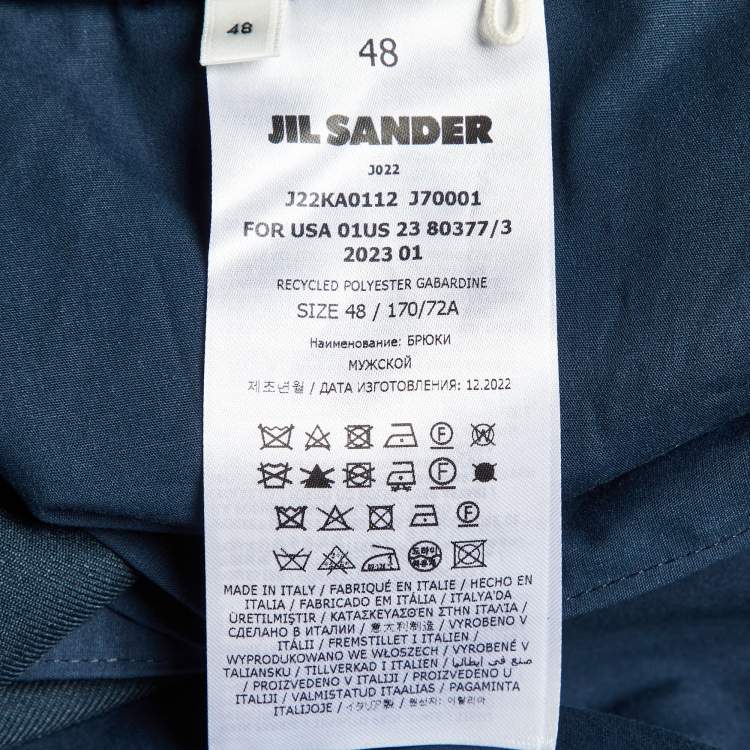 مملوكة مسبقًا Jil Sander Teal Green Gabardine Belted Shorts M