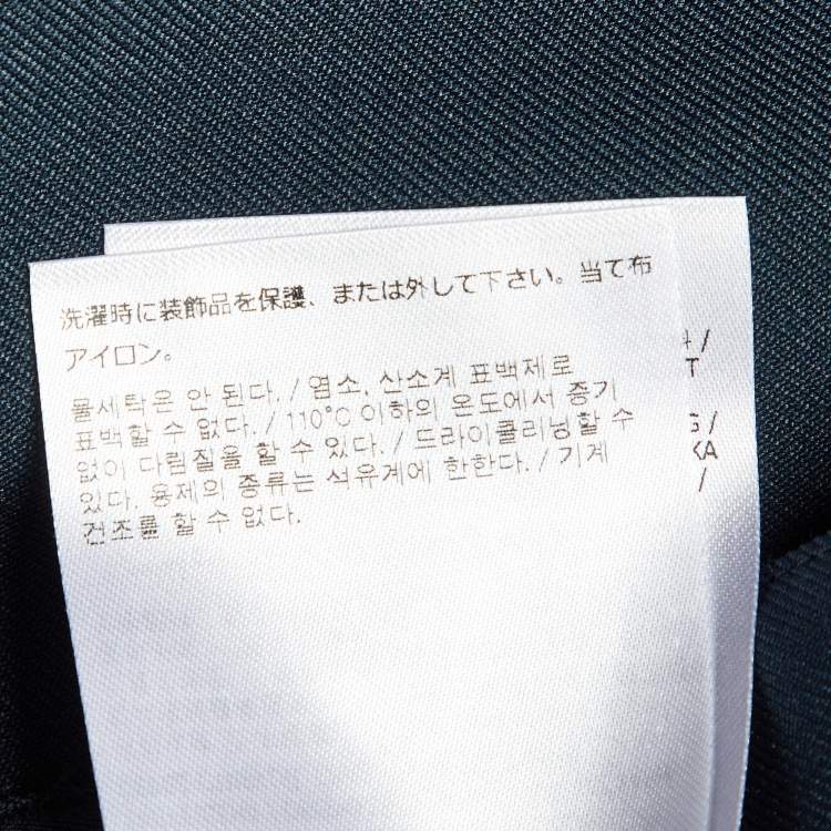 مملوكة مسبقًا Jil Sander Teal Green Gabardine Belted Shorts M