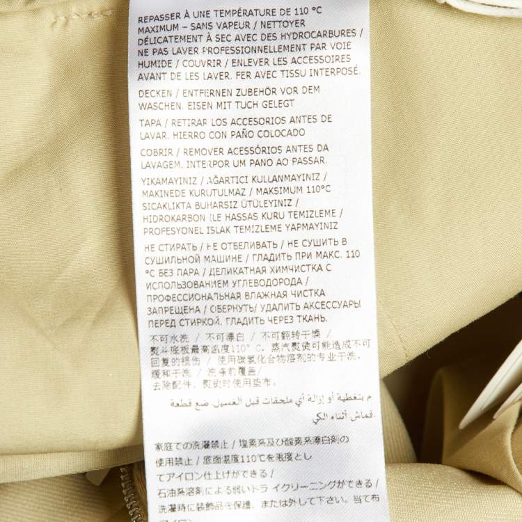 Pre Owned Jil Sander Beige Gabardine Wide Leg Belted Shorts M