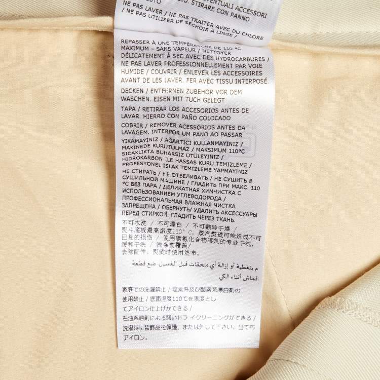 Pre Owned Jil Sander Cream Wool Belted Shorts M/Waist 34"