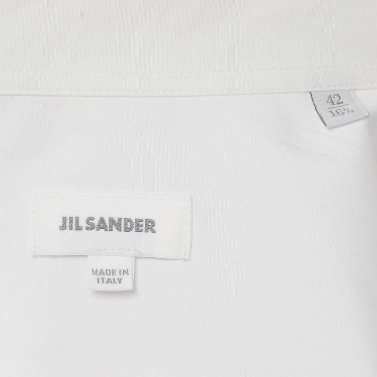 Pre Owned Jil Sander White Cotton Buttoned Half Sleeve Shirt XL