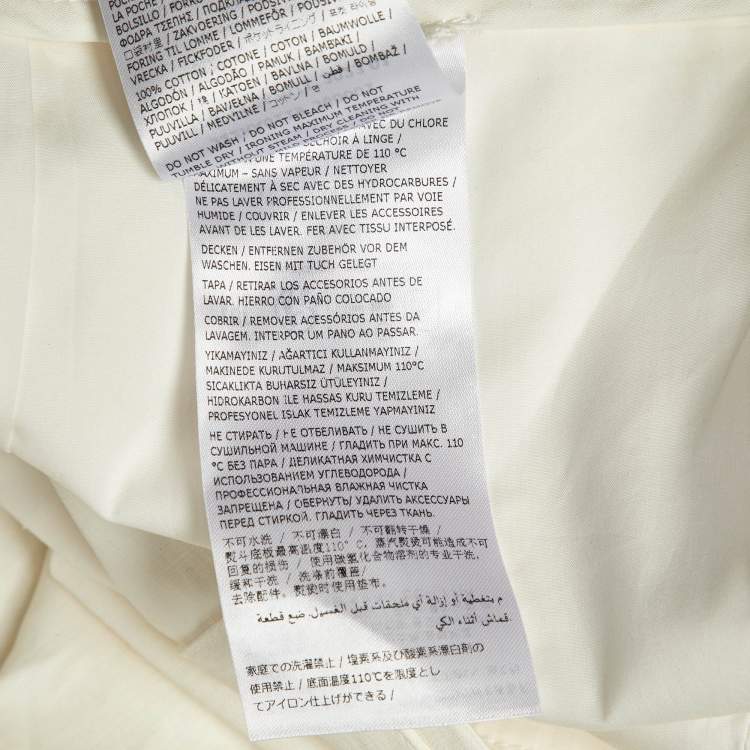 Pre Owned Jil Sander Ivory Linen Wide Leg Shorts M