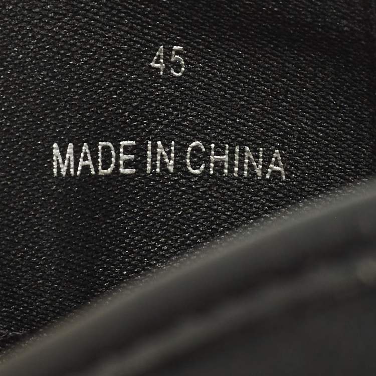 Pre Owned Jimmy Choo Palma m Size 45 Black Canvas and Leather Low Top Sneakers