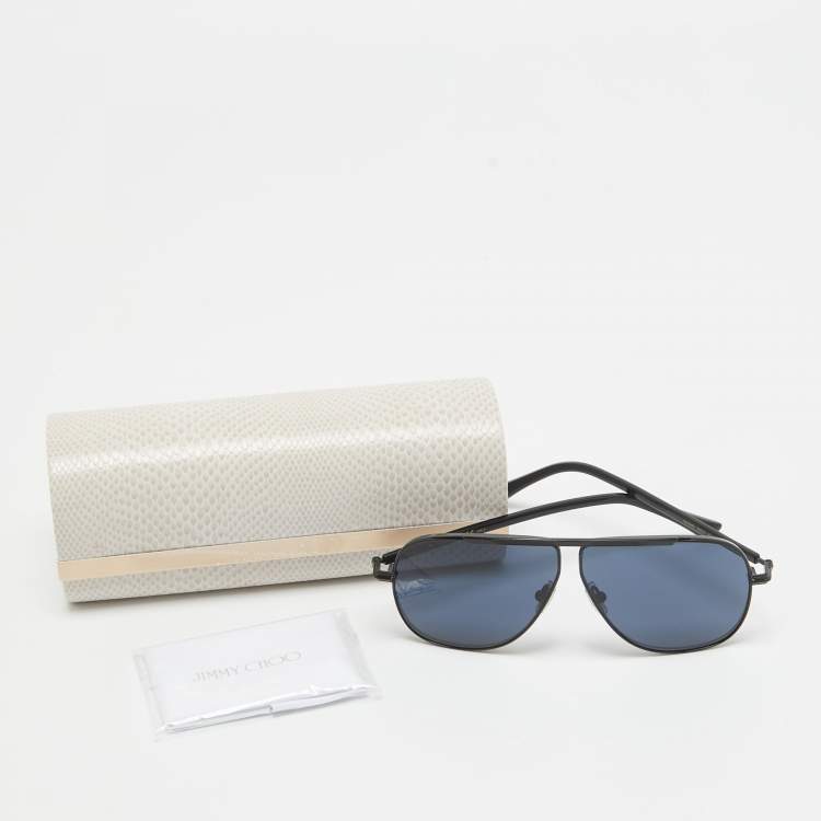 Pre Owned Jimmy Choo Black Ewan/S Aviator Sunglasses