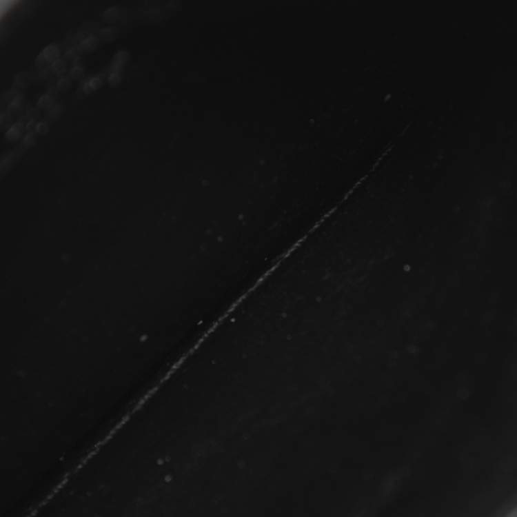 Pre Owned Jimmy Choo Metallic Purple Croc Embossed Leather Card Holder