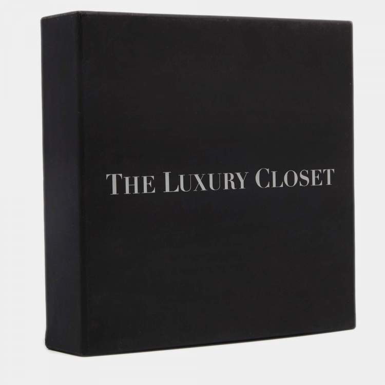 Pre Owned Jimmy Choo Metallic Purple Croc Embossed Leather Card Holder