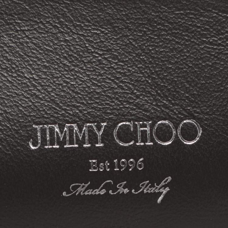 Pre Owned Jimmy Choo Brown Croc Embossed Leather Bifold Wallet