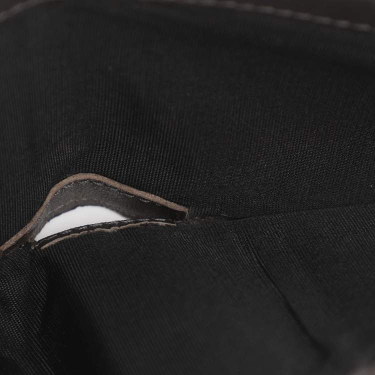 Pre Owned Jimmy Choo Brown Croc Embossed Leather Bifold Wallet