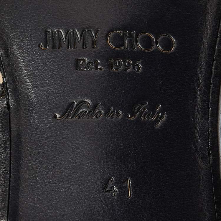 Pre Owned Jimmy Choo Black Velvet Tassel Loafers Size 41
