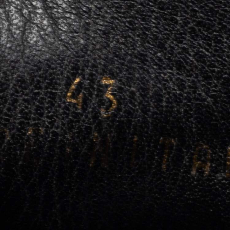 Pre Owned Jimmy Choo Black Leather Lace Up Derby Size 43