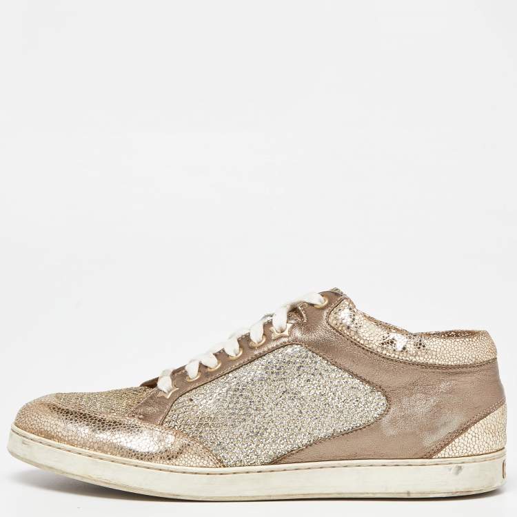 Leather trainers Jimmy Choo Gold size 3.5 UK in Leather - 36488108