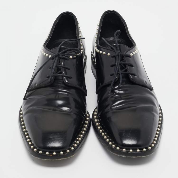 Pre Owned Jimmy Choo Black Leather Stefan Oxfords Size 42