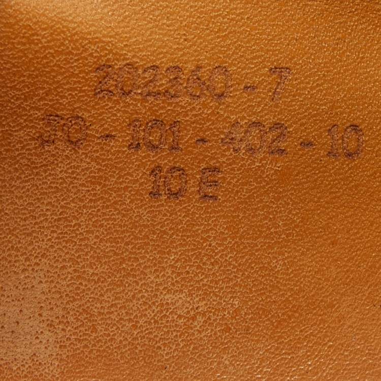 Pre Owned J.M. Weston Black Leather Lace Up Oxford Size 44
